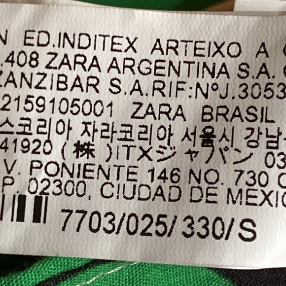 NWOT. Zara Multicolored Printed Crop Halter Top. Size S. - Picture 7 of 9